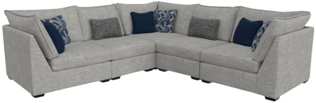 Corinthian Furniture Bianca 5-Piece Gray Curved Sectional-0