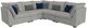 Corinthian Furniture Bianca 5-Piece Gray Curved Sectional-0