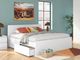 Signature Design by Ashley® Onita White King Panel Platform Bed with Two Side Storage-3