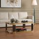 Uttermost® Ryles Gold Glass Coffee Table-2