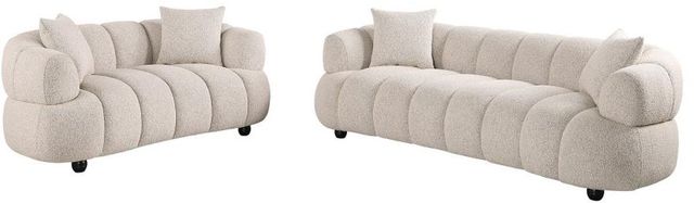 Coaster® Whitney 2-Piece Pebble Fabric Upholstered Sofa Set-0