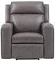 Flexsteel® Wyatt Gunmetal Gray Power Recliner with Power Headrest and Lumbar-1
