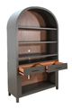 Sunny Designs™ Wide Arch Urban Bronze Bookcase with Fireplace Option-2