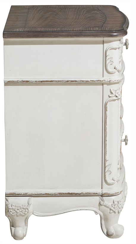 Mazin Furniture Cinderella White Nightstand-2