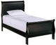 Mazin Furniture Mayville Black Twin Youth Sleigh Bed-0
