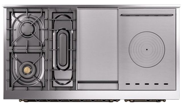 Ilve® Nostalgie II Series 48" Graphite Matte Pro Style Dual Fuel Range-3