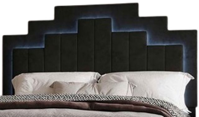 New Classic® Home Furnishings Empire Black Queen Upholstered Panel Bed-2