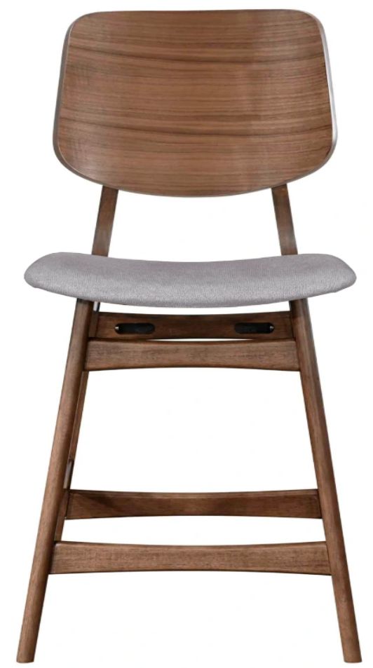 New Classic® Home Furnishings Oscar Dark Gray/Walnut Counter Stool-2