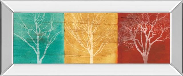 Classy Art Fallen Leaves by Stephane Fontaine Mirror Framed Wall Art-0