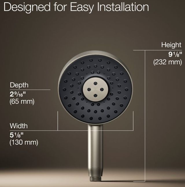 KOHLER® Statement® Vibrant Brushed Nickel 2.5 GPM Round 3-Function Handshower-3