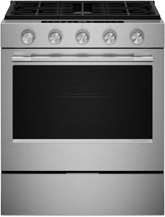 KitchenAid® 30" Fingerprint Resistant Stainless Steel Smart Slide-in Gas Range with Convection Cooking Modes and 2-in-1 Burner