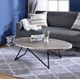 ACME Furniture Allis Weathered Gray Oak Coffee Table with Black Metal Base-1