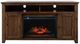 Jofran Inc. Asbury Bakersfield Brown Fireplace with Logset-1