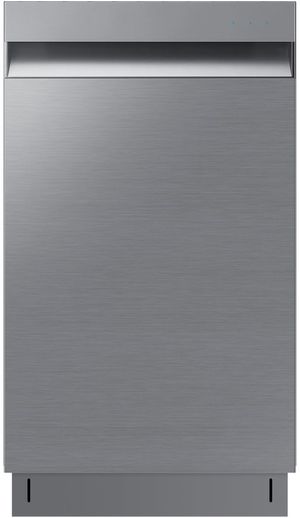 front view of the Samsung 18" Fingerprint Resistant Stainless Steel Built In Dishwasher