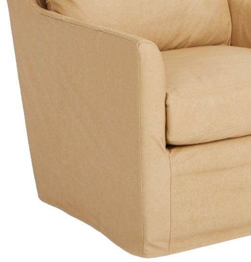 Four Seasons Customizable Scout Leather Extra Large Slipcovered Swivel Glider -1