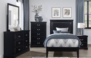Mazin Furniture Seabright Black Twin Bed-3