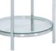 Bassett Mirror Jadyn White End Table with Silver Base-2