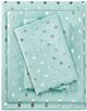 Olliix by Intelligent Design Aqua/Silver Twin Metallic Dot Printed Sheet Set-0