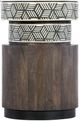 Hooker® Furniture Commerce and Market Vector Black Side Table with Black/Natural Dark Wood Base-0