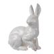A & B Home Hector White Alert Rabbit Statuette-0