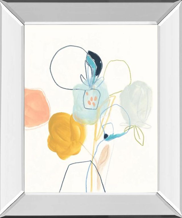 Classy Art Contour Garden IV by June Erica Vess Mirror Framed Wall Art-0