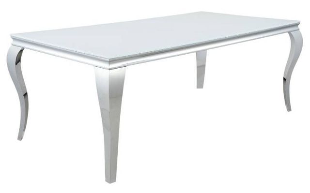 Coaster® Carone 5-Piece Gray Rectangular Dining Set with Stainless Steel Base-1