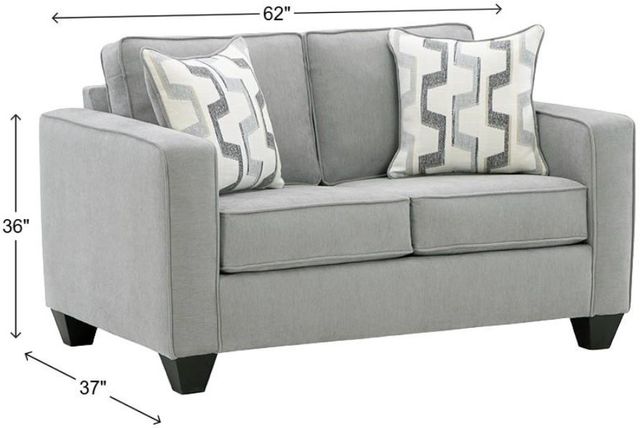 Albany Industries Mosby Pewter Loveseat-2