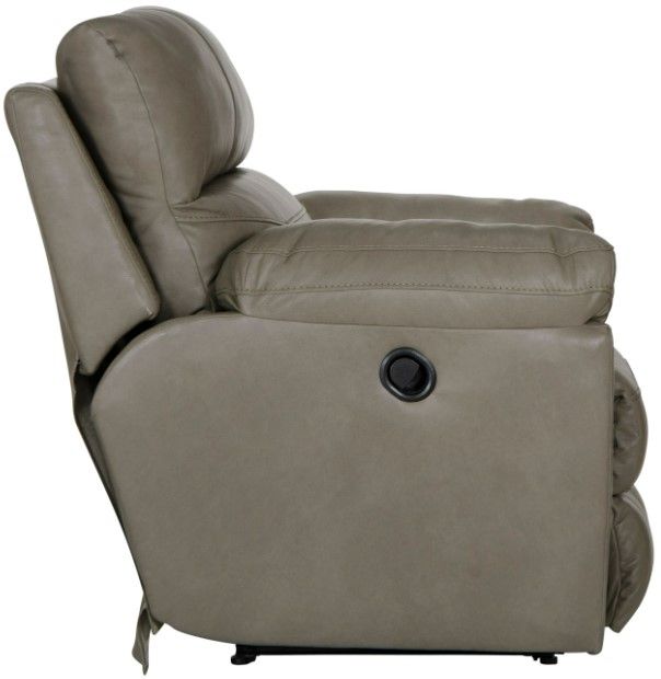 Catnapper® Costa Putty Leather Lay Flat Recliner-3