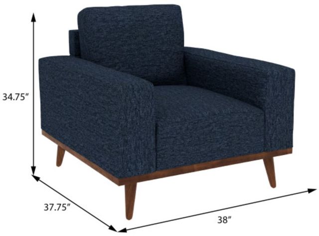 Emerald Home Heath Navy Accent Chair-2