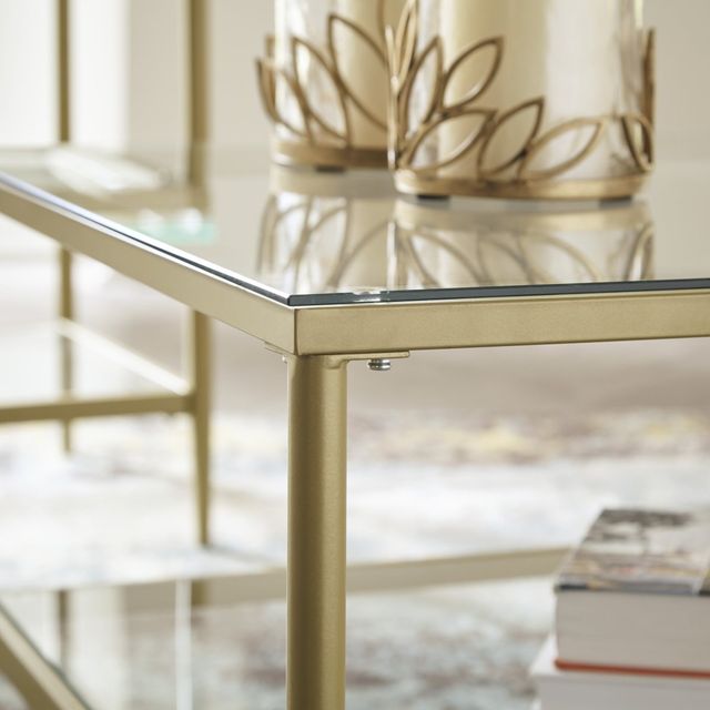Signature Design by Ashley® Zerika 3-Piece Gold Occasional Table Set-2