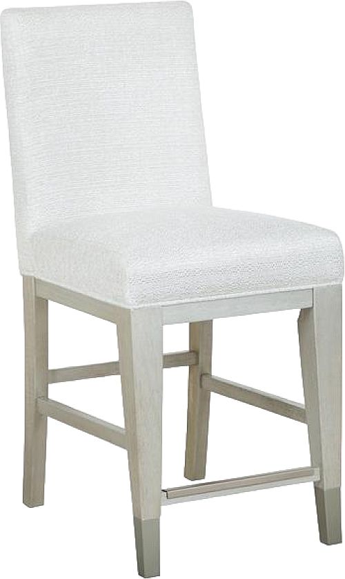 Magnussen Home® Lenox 2-Piece Acacia White/Sand Counter Chair Set with Upholstered Seat and Back-0