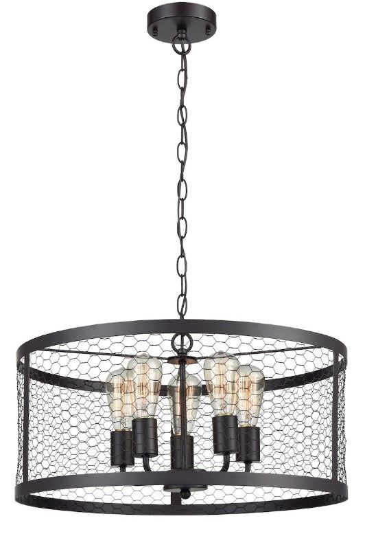 Stein World Marketplace Grange Oil Rubbed Bronze 21" Chandelier