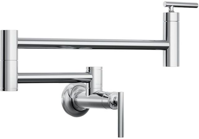 KOHLER® Polished Chrome 26" Wall-Mount Pot Filler-0