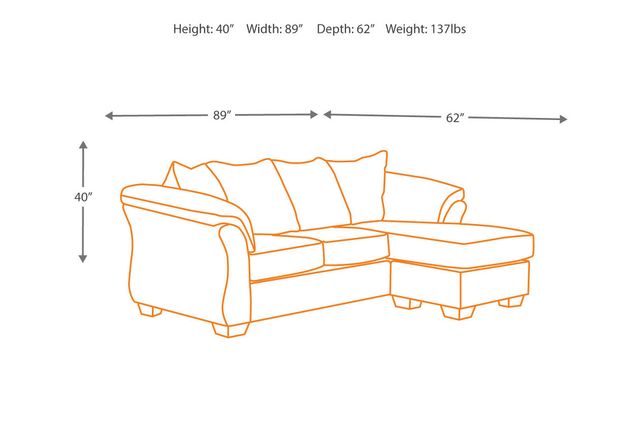 Signature Design by Ashley® Darcy Salsa Sofa Chaise-3