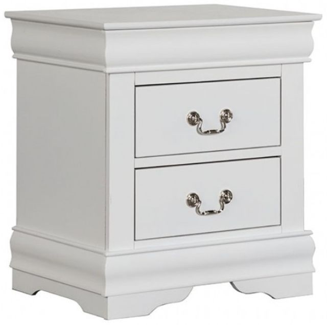 Furniture of America® Louis Philippe White Nightstand-0