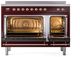 Ilve® Nostalgie II Series 48" Burgundy Pro Style Induction Range-2