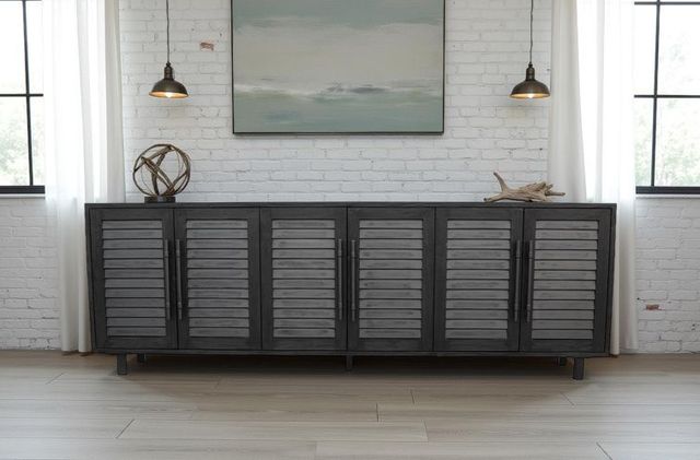 Nest Home Collections Harbor Matte Black Long Cabinet -1