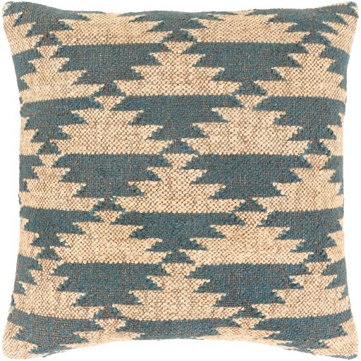 Surya Gada Teal 22"x22" Toss Pillow with Down Insert-0