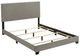 Coaster® Dorian Taupe Queen Upholstered Panel Bed -1