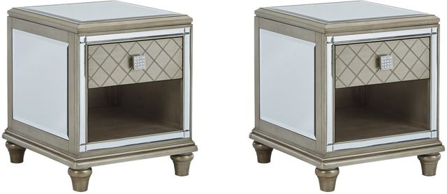 Signature Design by Ashley® Chevanna 2 Piece Platinum Living Room Table Set-0