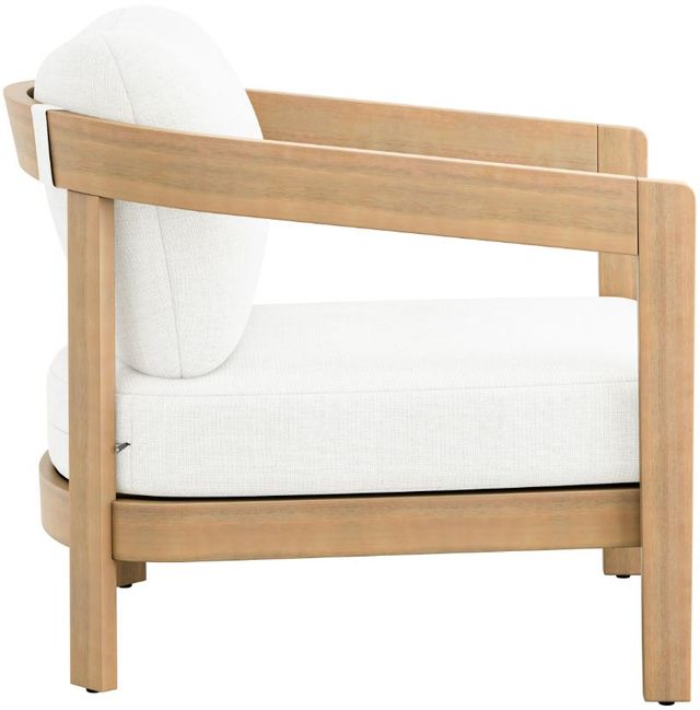 New Classic® Home Furnishings Wesley White Acacia/Fabric Outdoor Patio Club Chair-3