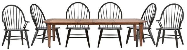 Liberty Furniture Hearthstone Ridge 7-Piece Black/Tobacco Dining Set-0