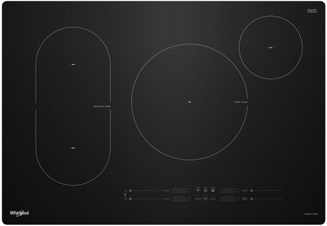 Whirlpool® 30" Black Intelligent Induction Cooktop with Temp Cook™ Technology