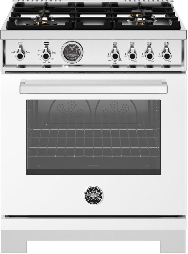 Bertazzoni Professional Series 30" Bianco Pro Style Gas Range