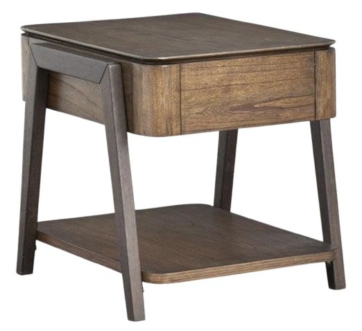 Magnussen Home® Hallie Dark Chocolate/Milk Chocolate Rectangular End Table-3