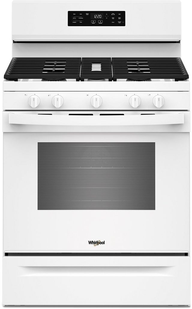 Whirlpool® 30" White Freestanding Gas Range with Air Cooking Technology and Steam Clean-0