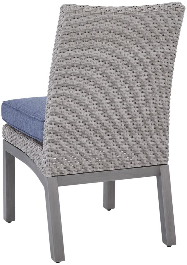 Signature Design by Ashley® Dillon Beach 2-Piece Blue/Gray Aluminum/Fabric Outdoor Dining Side Chair-4