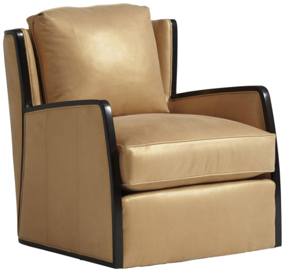 Lexington Home Customizable Carlyle Delancey Leather Swivel Chair
