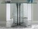ACME Furniture Nysa Glass Top Console Table with Mirrored Base-0