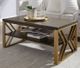 Null Furniture 1321 Brass/Cocoa Large Rectangular Cocktail-0